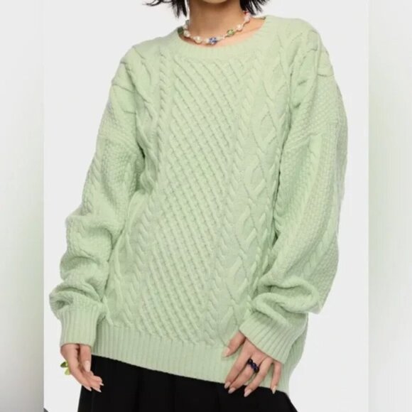 Aritzia Sunday Best Peggy Wool Crewneck Sweater Sagebrush Green Size Medium - Picture 1 of 9